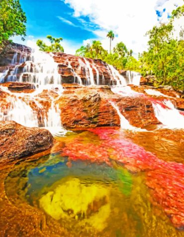 Colombian River Landscape Paint By Numbers