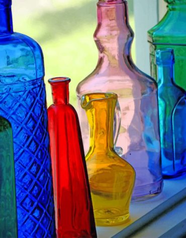 Colorful Glass Bottles Paint By Numbers
