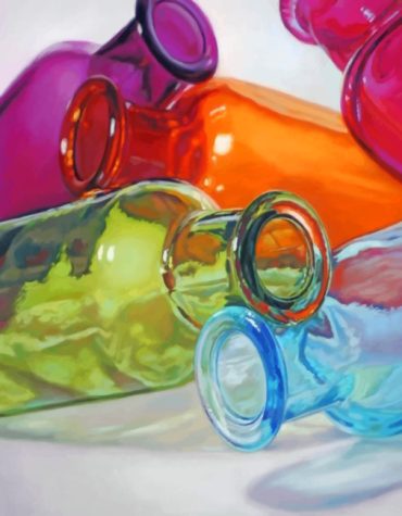 Colorful Glass Bottles Paint By Numbers