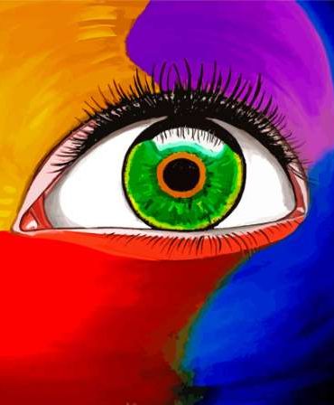 Colorful Abstract Eye Art Paint By Numbers
