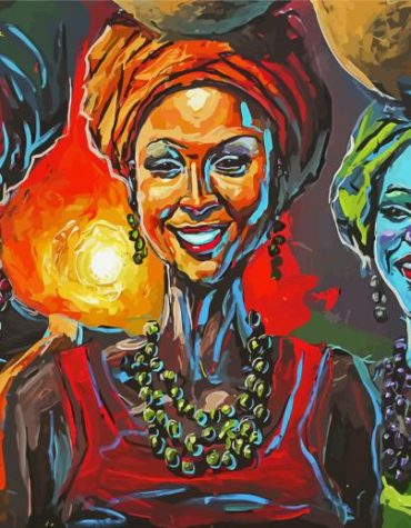 Colorful African Women Paint By Numbers