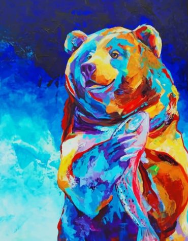 Rainbow Bear Paint By Numbers
