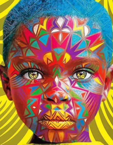 Colorful African Boy Paint By Numbers