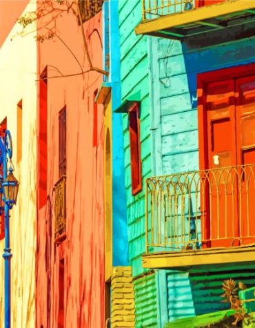 Colorful La Boca Argentina Paint By Numbers