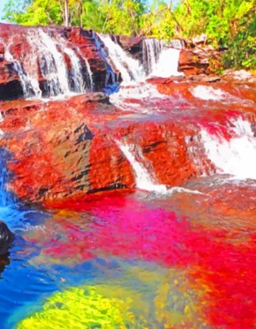 Colombian Waterfalls Paint By Numbers