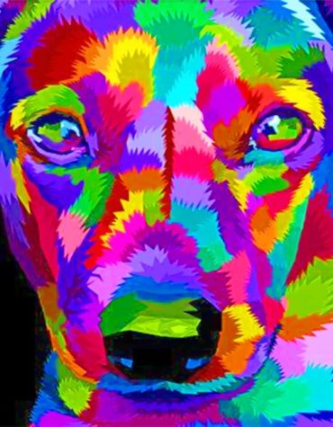Colorful Dog Pop Art Paint By Numbers