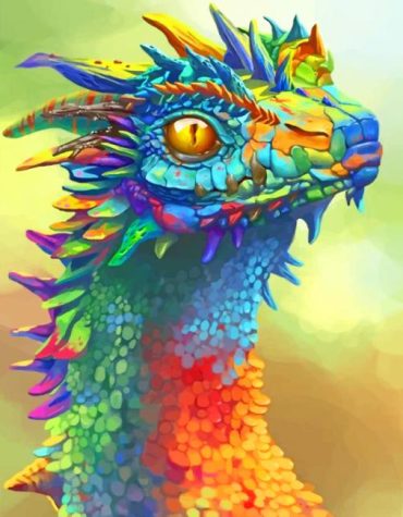Rainbow Dragon Art Paint By Numbers