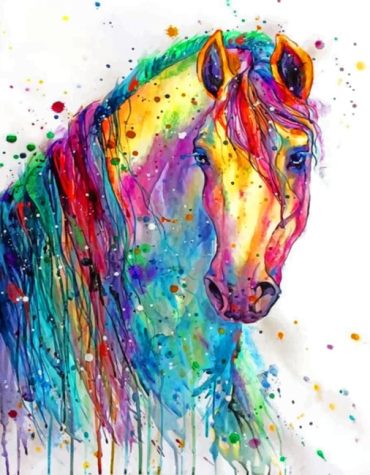 Rainbow Horse Paint By Numbers