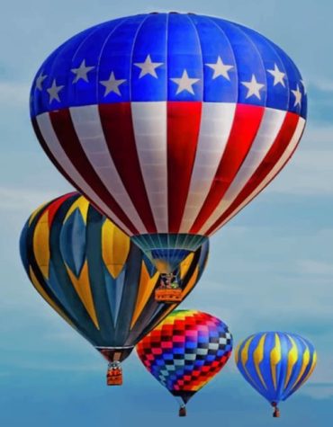 Colorful Flags Hot Air Balloons Paint By Numbers