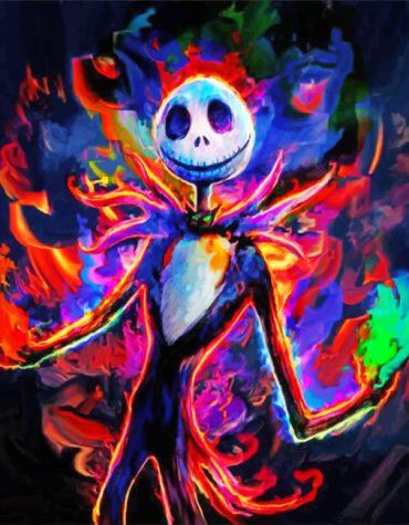 Jack Skellington Colorful Paint By Numbers