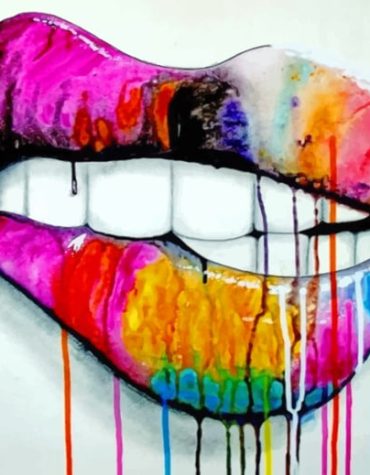 Colorful Lip Art Paint By Numbers