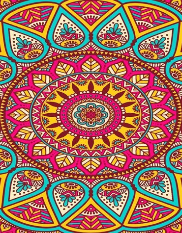 Colorful Mandala Art Paint By Numbers