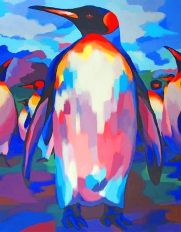Colorful Penguin Pop Art Paint By Numbers