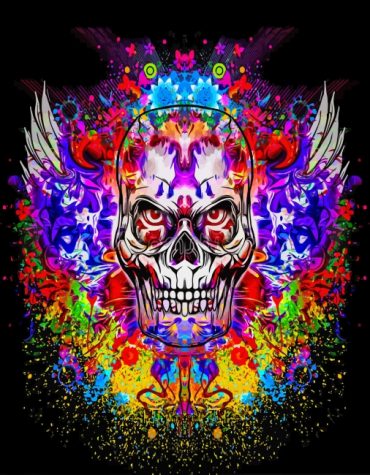 Vibrant Skull Paint By Numbers