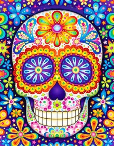 Floral Skulls Paint By Numbers