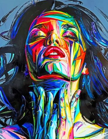 Colorful Woman Aesthetic Paint By Numbers
