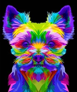 Colorful Yorkshire Terrier Dogs Paint By Numbers
