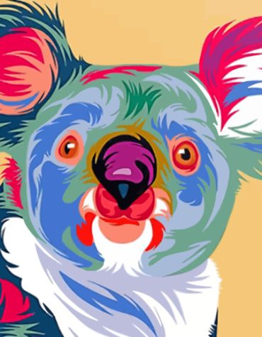 Colorful Koala Animal Paint By Numbers