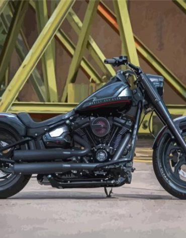 Harley Low Boy Motorbike Paint By Numbers