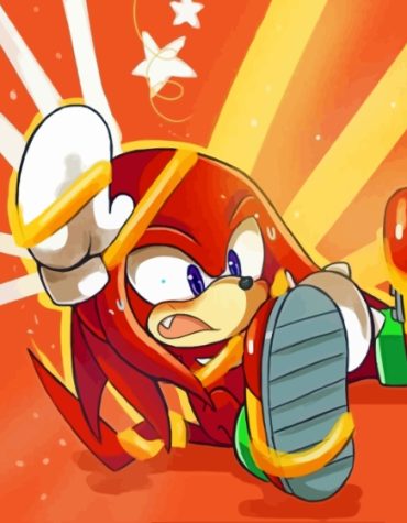 Knuckles Animated Fan Art Paint By Numbers