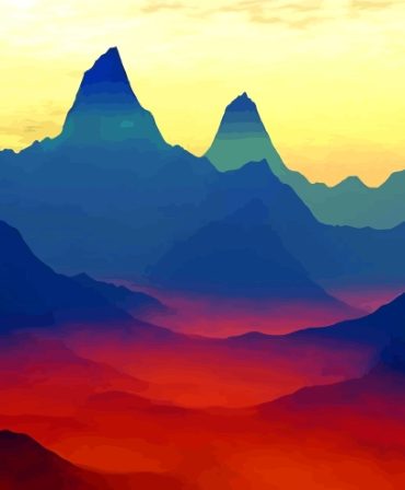 Mountain Silhouette Paint By Numbers