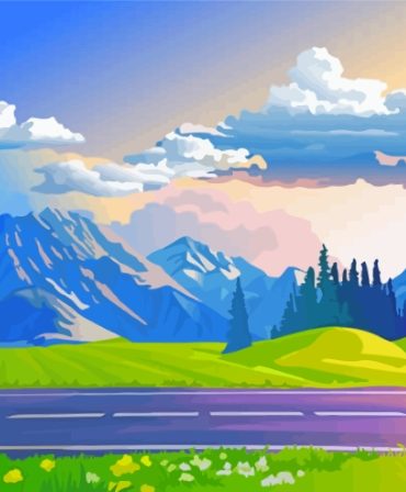 Patagonia Scenic Landscape Paint By Numbers