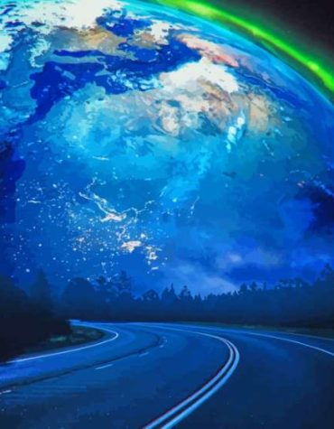 Planet Road Nightscape Paint By Numbers