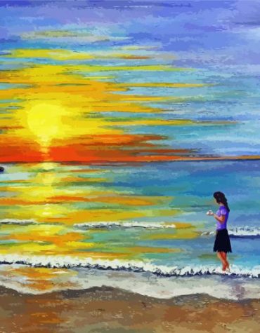 Beach Sunrise Paint By Numbers