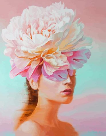 Girl With Peonies Paint By Numbers