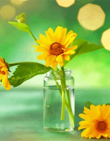 Yellow Daisies Glass Paint By Numbers