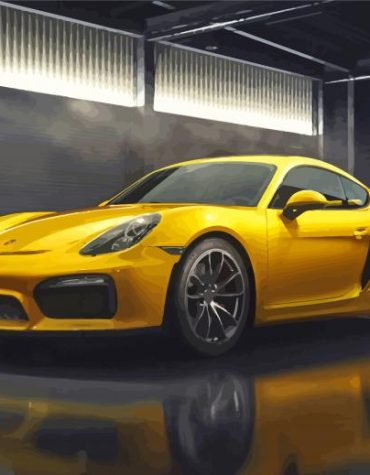 Yellow Porsche Enthusiast Paint By Numbers