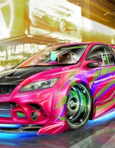 Fast Cars Engaging Paint By Numbers