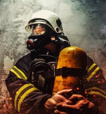 Firefighter Hero Paint By Numbers