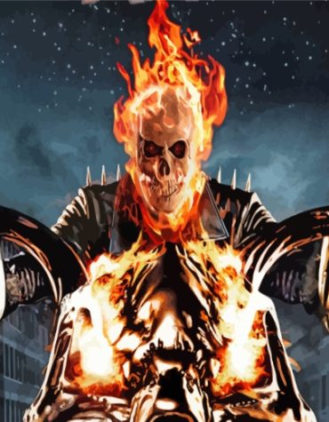 Ghost Rider Fan Art Paint By Numbers