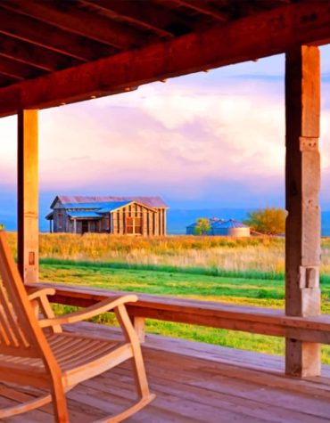 Western Countryside Landscape Paint By Numbers