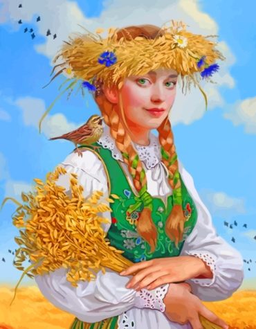 Countryside Woman Paint By Numbers