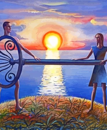 Abstract Couple Landscapes Paint By Numbers