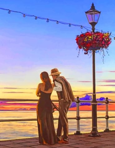 Romantic Beach Sunset Paint By Numbers