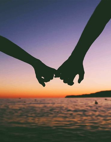 Romantic Couple Silhouette Paint By Numbers