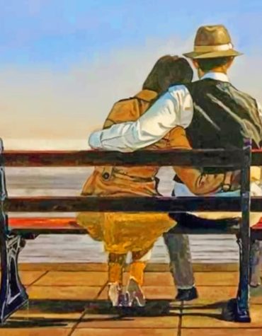 Romantic Couple on Beach Paint By Numbers