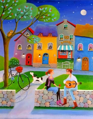 Romantic Couple in Love Paint By Numbers