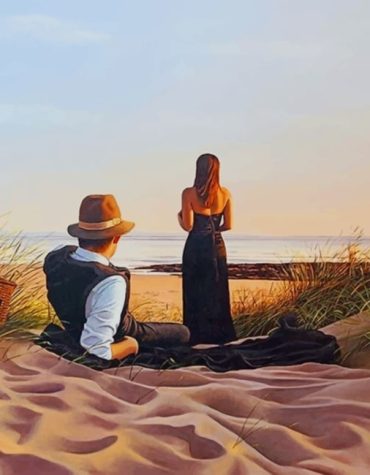 Romantic Beach Couple Paint By Numbers