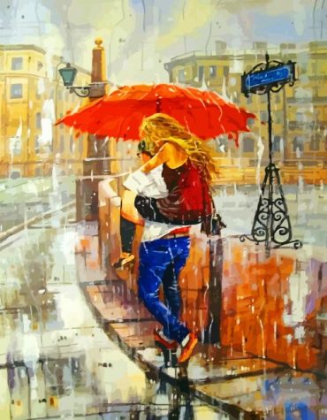 Winter Romance Couple Paint By Numbers