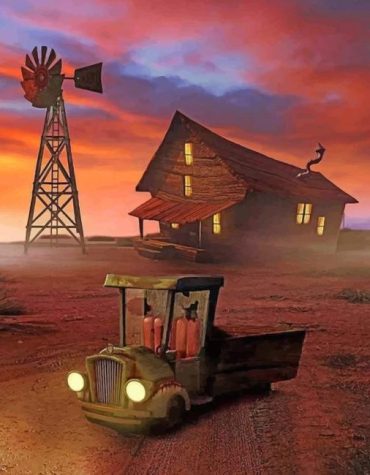 Courage The Cowardly Dog Cartoon Paint By Numbers