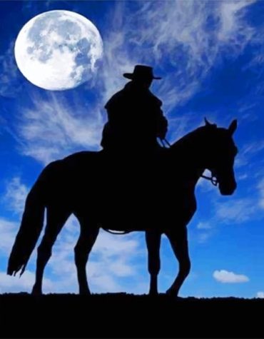 Western Moonlit Cowboy Paint By Numbers