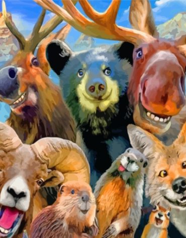 Crazy Animal Fun Paint By Numbers