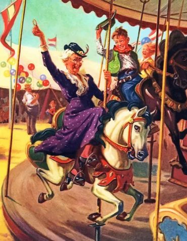 Colorful Grandma Circus Paint By Numbers