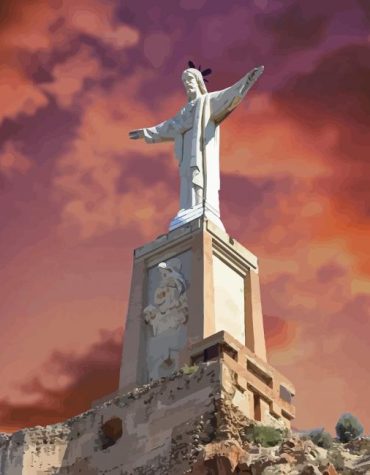 Cristo Of Monteagudo Sculpture Paint By Numbers