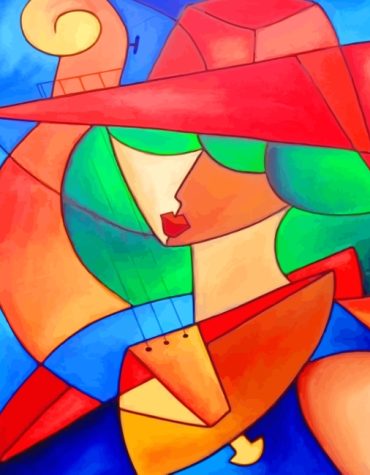 Colorful Cubist Woman Paint By Numbers
