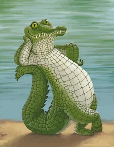Cute Crocodile Wildlife Paint By Numbers